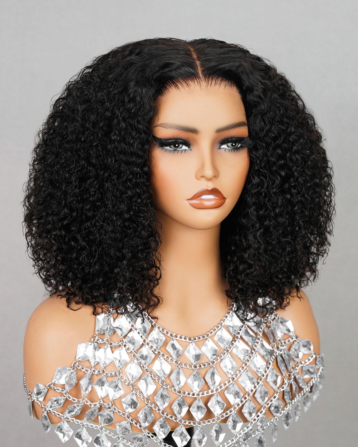 Glueless Kinky Curly Bob Wig