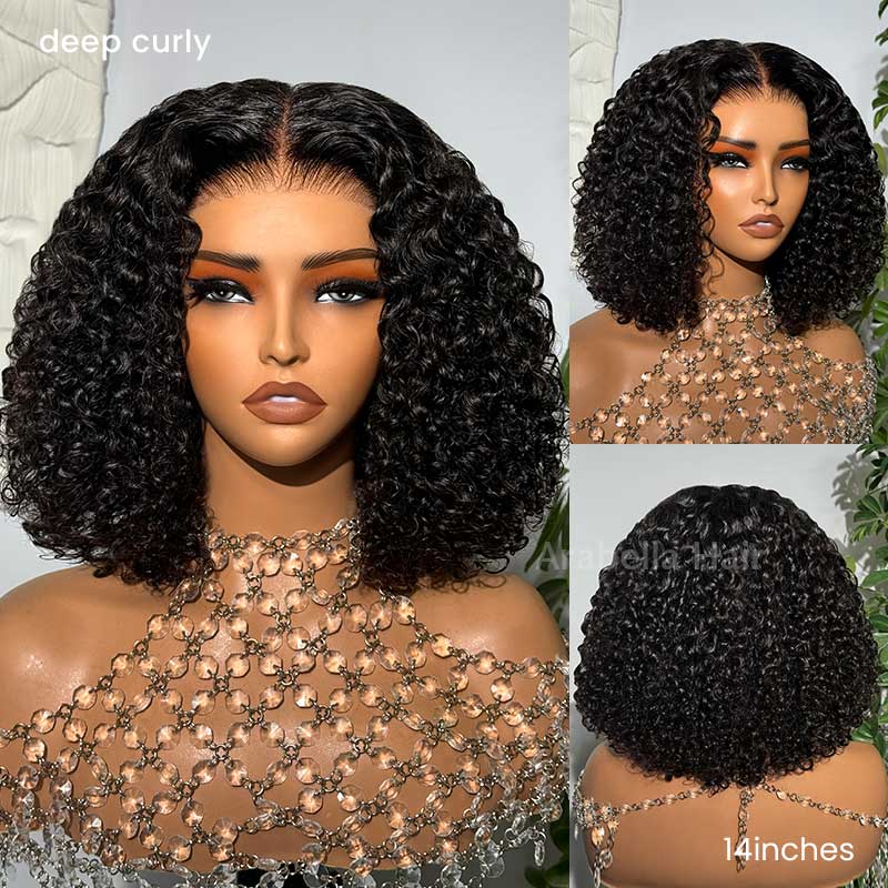 Glueless Kinky Curly Bob Wig